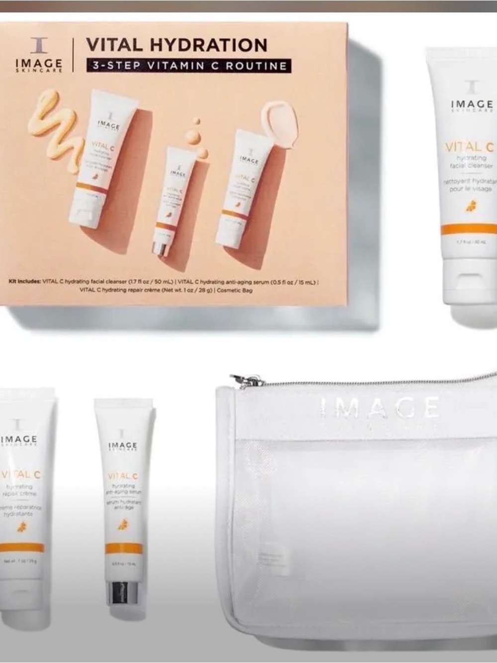 Vital C Hydrating 3-Step Kit — White/Peach
